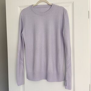 Lululemon Lavender Knit Sweater Women Small Thumbholes Lightweight Pullover